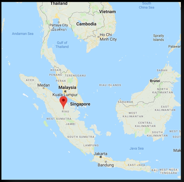 인도네시아 Riau 프로젝트 현장 위치.