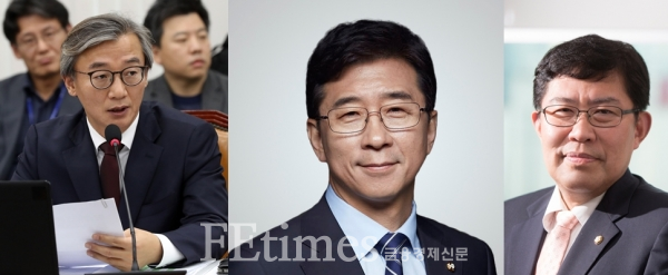 사진설명 - (왼쪽부터) 전재수, 고용진 더불어민주당 의원, 윤창현 국민의힘 의원